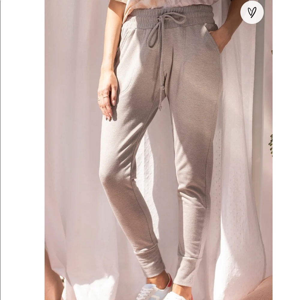 Sunny Heather Grey Skinny Jogger Sweatpants